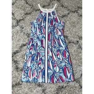 Lilly Pulitzer Pearl Resort White Red Right Return Shift Dress Size 6